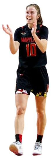 Basketball player clapping on the court.