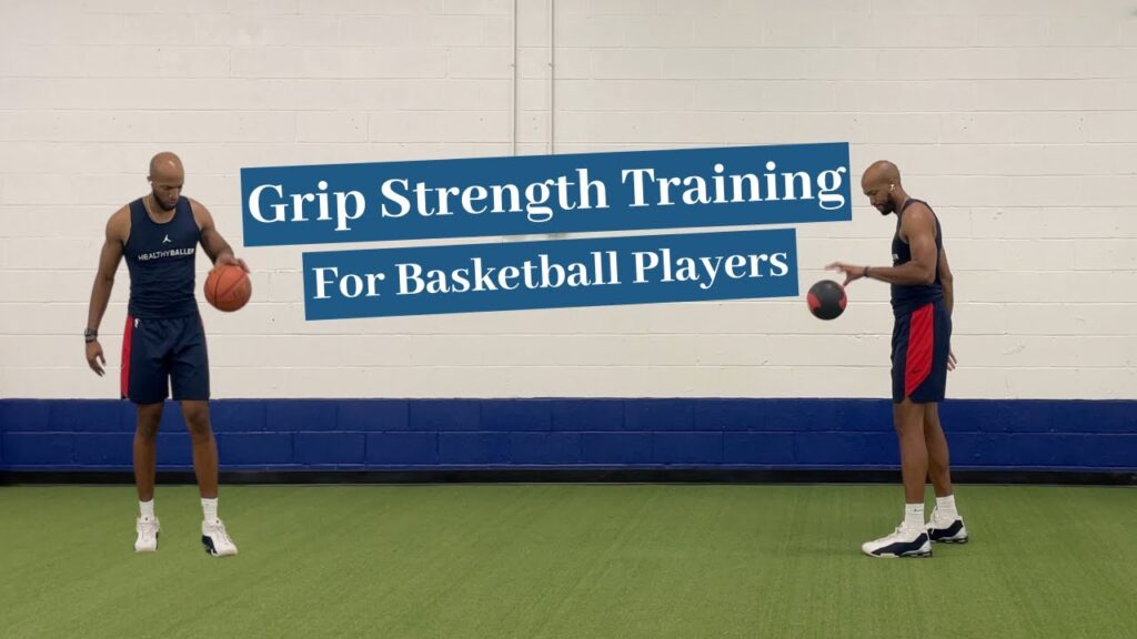 Basketball grip strength training for athletes indoors.